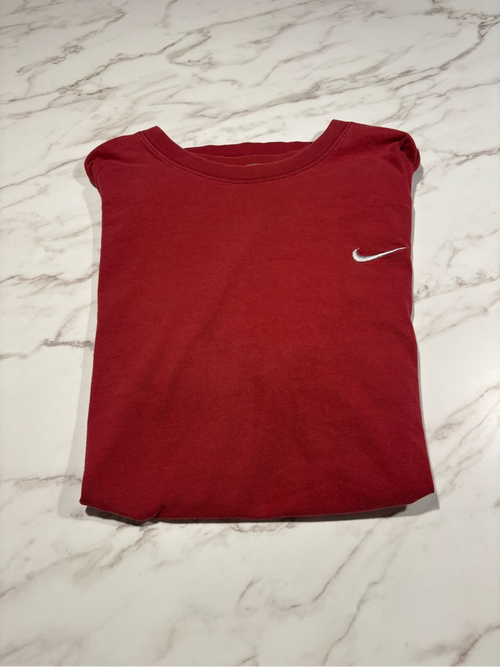 Nike Red Short Sleeve Tee with White Swoosh